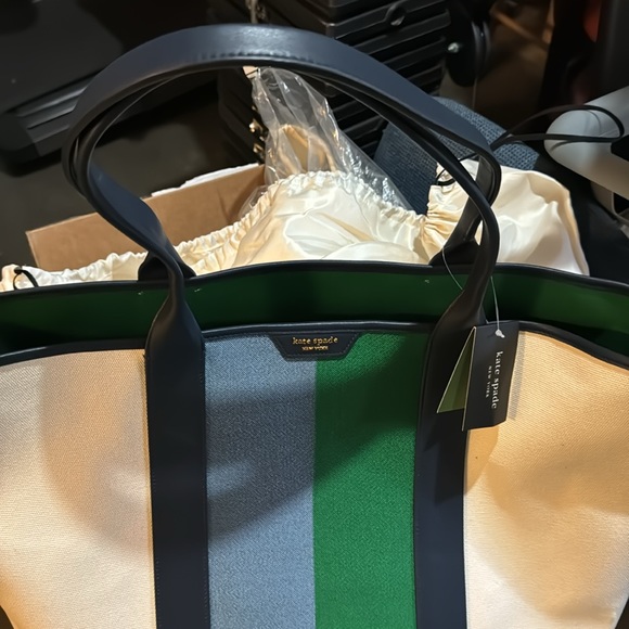 Extra Large Kate Spade Canvass Tote Bag - Picture 4 of 9